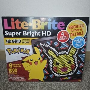 Pokemon Lite-Brite Super Bright HD Playset - Yellow, Black, Red, Blue, White